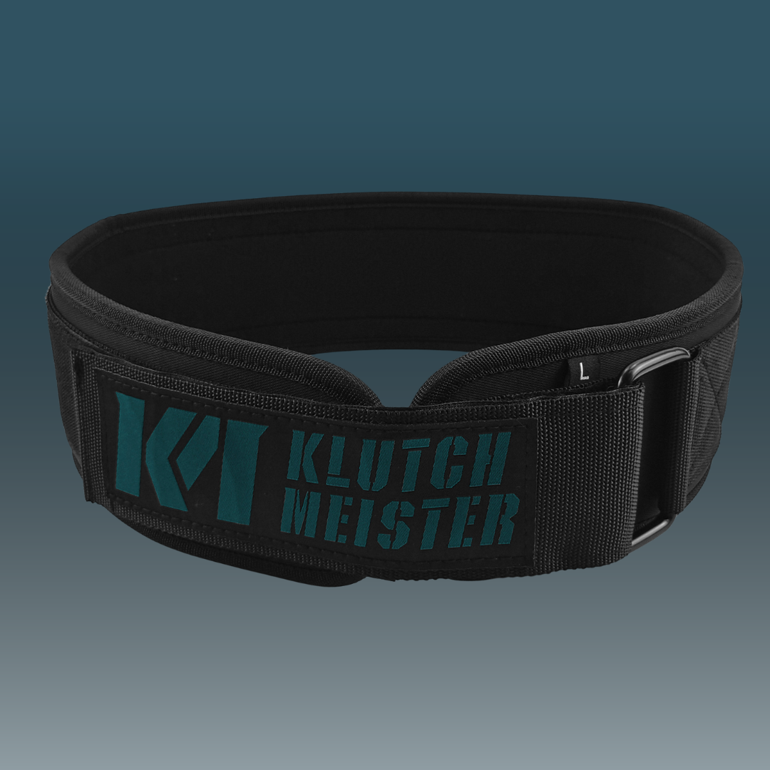 Klutch Meister Endurance Neoprene Weightlifting belt (White Logo)